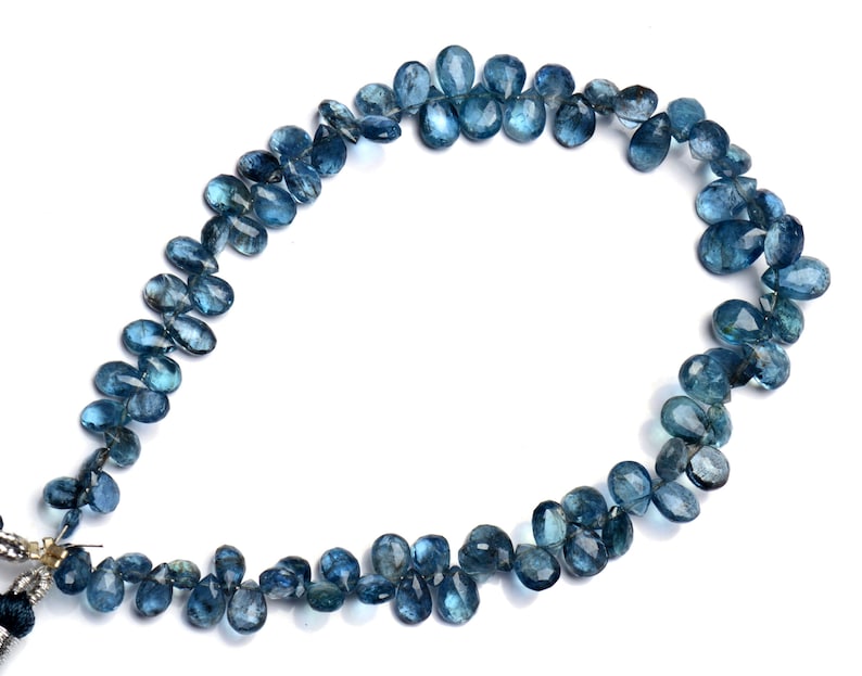 Super Rare Natural Gem Top Quality Moss Aquamarine Faceted Pear Shape Briolette Beads 10 Full Strand 6x4 to 9x6MM Size Beads Natural Beryl