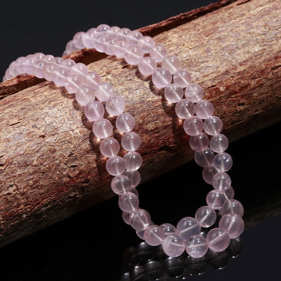 天然ローズクォーツ宝石 7～12 mmサイズ 滑らかなラウンドシェイプ