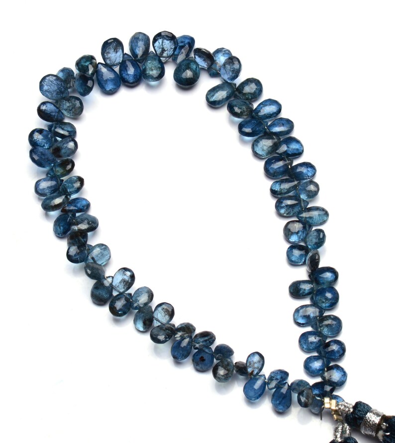 Super Rare Natural Gem Top Quality Moss Aquamarine Faceted Pear Shape Briolette Beads 9 Full Strand 6x4 to 9x6MM Size Beads Natural Beryl