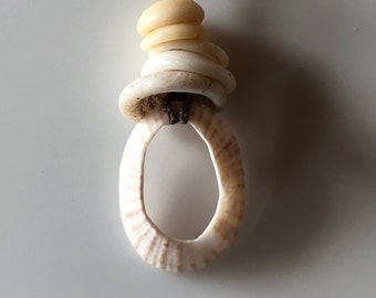 Shell Necklace with Hand Braided Cord