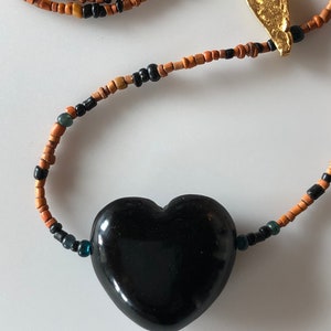Jet Heart Necklace image 3
