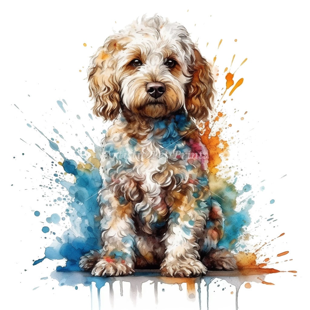 Cockapoo Digital Cockapoo Clipart Watercolor - 10 High Quality Jpg's - Digital Download ...