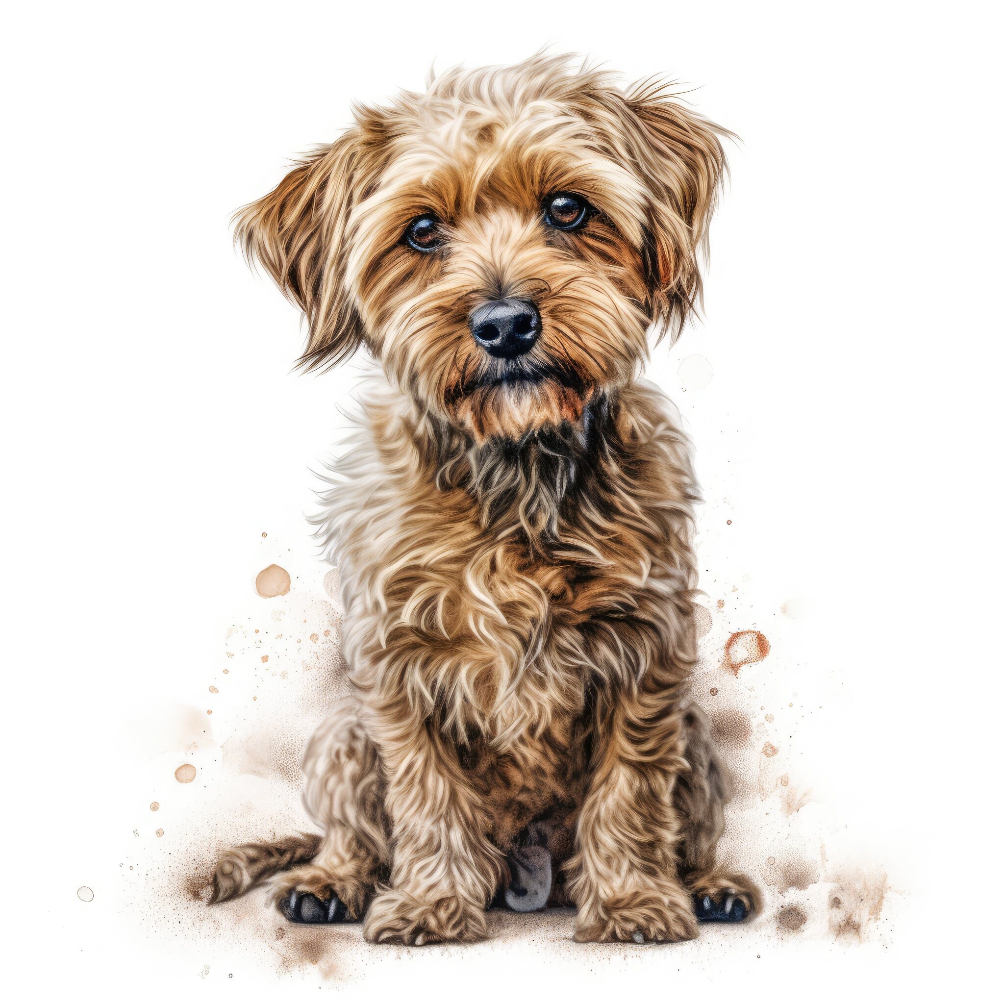 Golden Jackapoo Clipart - 10 High Quality Watercolor Jpg's - Digital ...