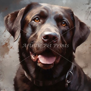 Chocolate Labrador Art - 10 High Quality JPG&#39;s - Digital Download! - Brown Labrador Retriever Wall Art, Canvas Art, Card Making, Paper Craft