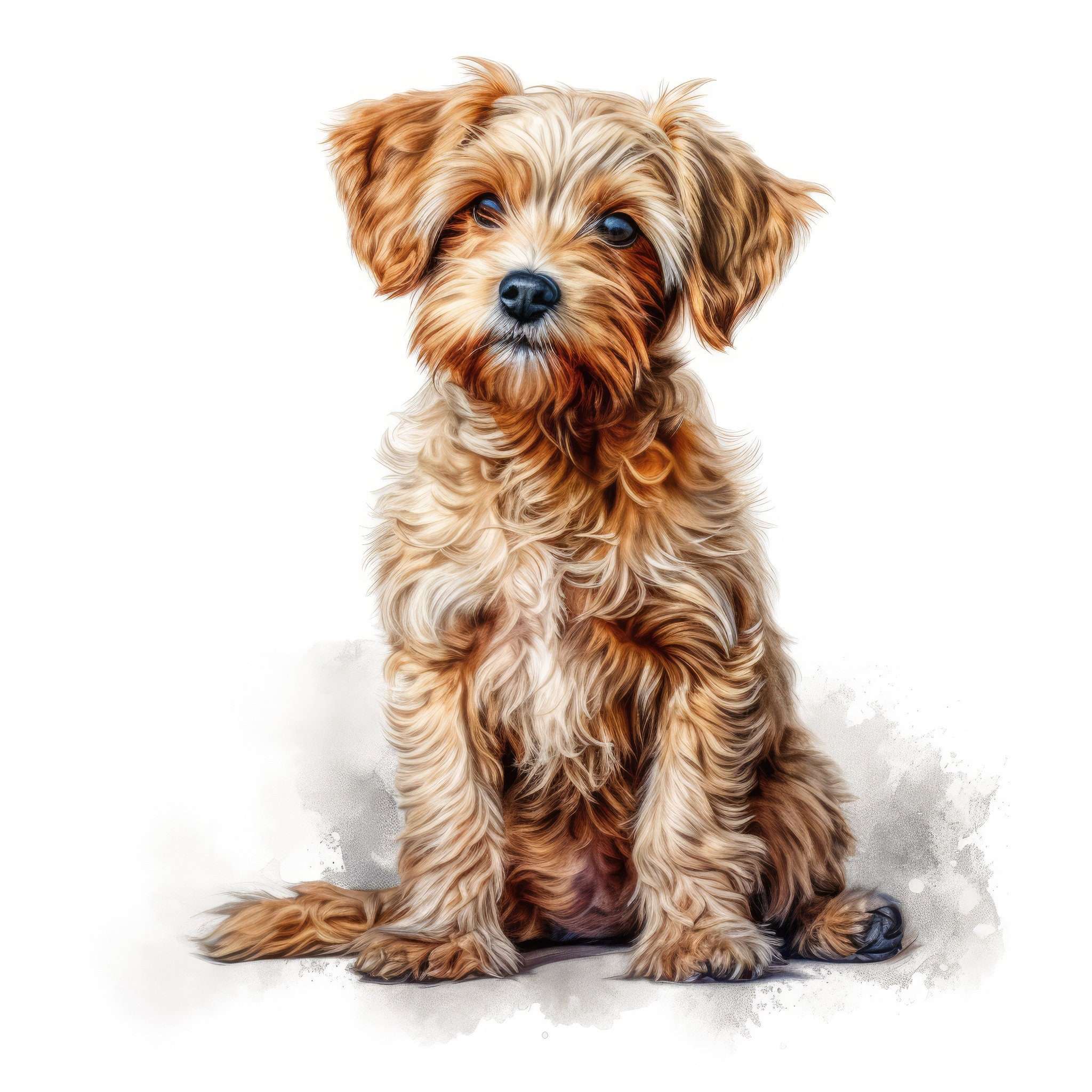 Golden Jackapoo Clipart - 10 High Quality Watercolor Jpg's - Digital ...