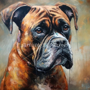 Boxer Dog Art - 10 High Quality JPG&#39;s - Digital Download! - Various Boxer Dog Wall Art, Canvas Art, Paper Craft, Framed Wall Art Prints