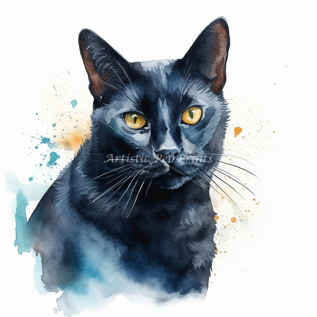 Bombay Cat Clipart - 10 High Quality Watercolor Jpg's - Digital ...