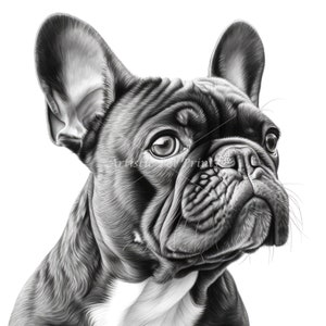 French Bulldog Sketch Drawings - 10 High Quality JPG's - Digital Download! Wall Art, Canvas Art, Painting, Card Making, Mugs, Coasters