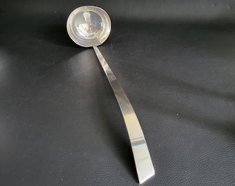 Ladle for punch curved handle punch set silver plated design ladle vintage
