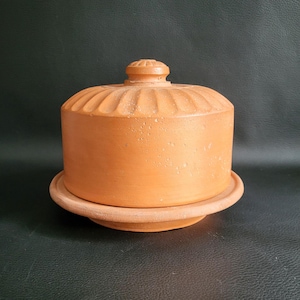 Terracotta butter dish keeper butter rafraichissoir water butter  terracotta French butter dish vintage  Made in France