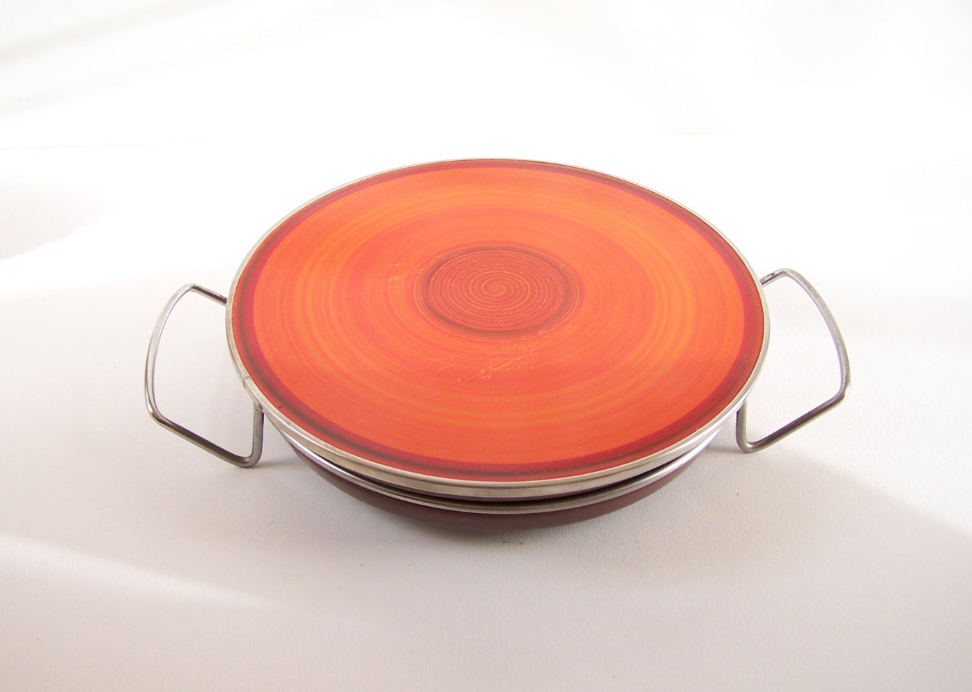 Chauffe-Plats Orange Thermoplatte Silit Vintage 1970 Allemagne de L'ouest