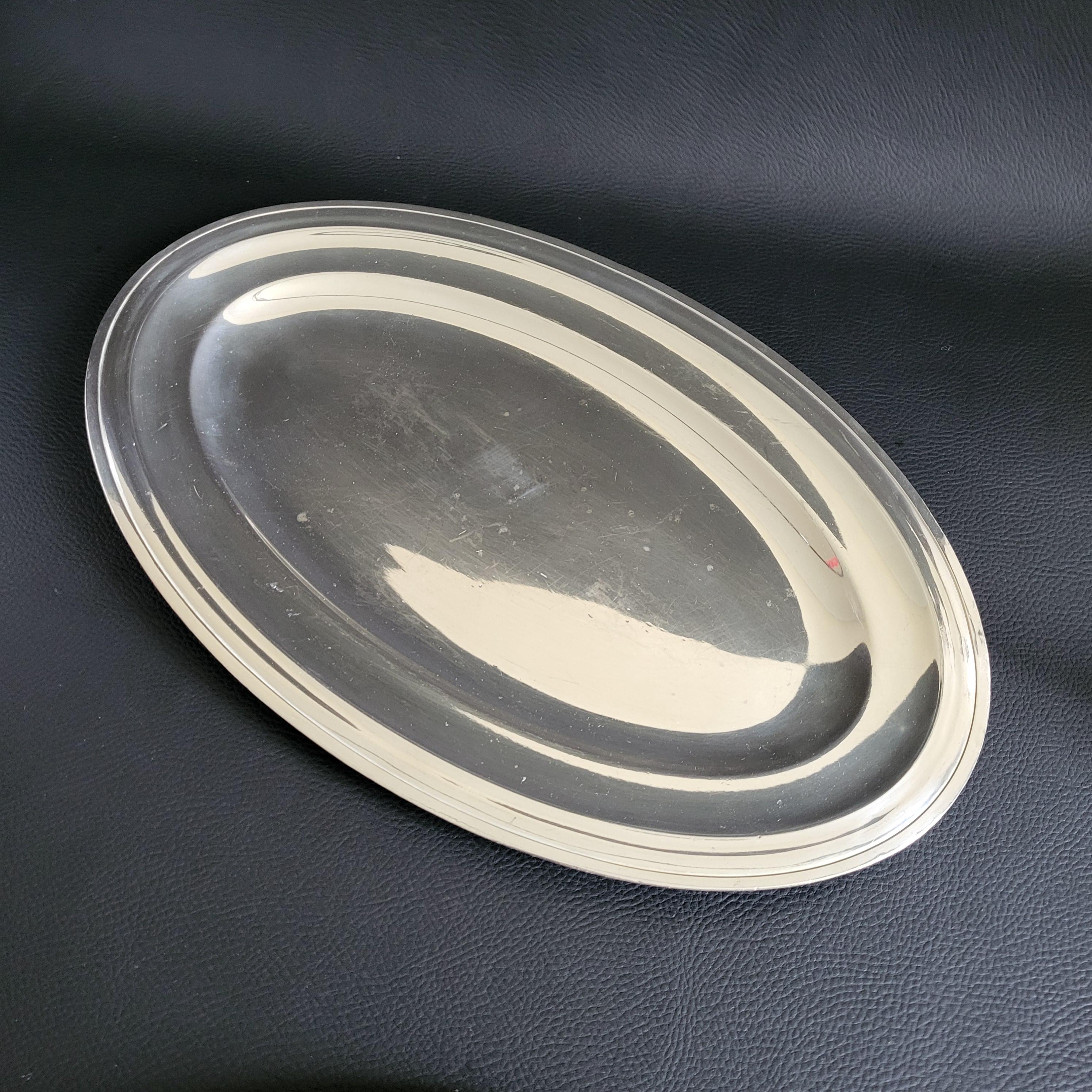 クリストフル　オーバルトレイ　サービスプレート　　シルバー　精巧細工 クリストフル オーバルトレイ サービスプレート シルバー 精巧細工