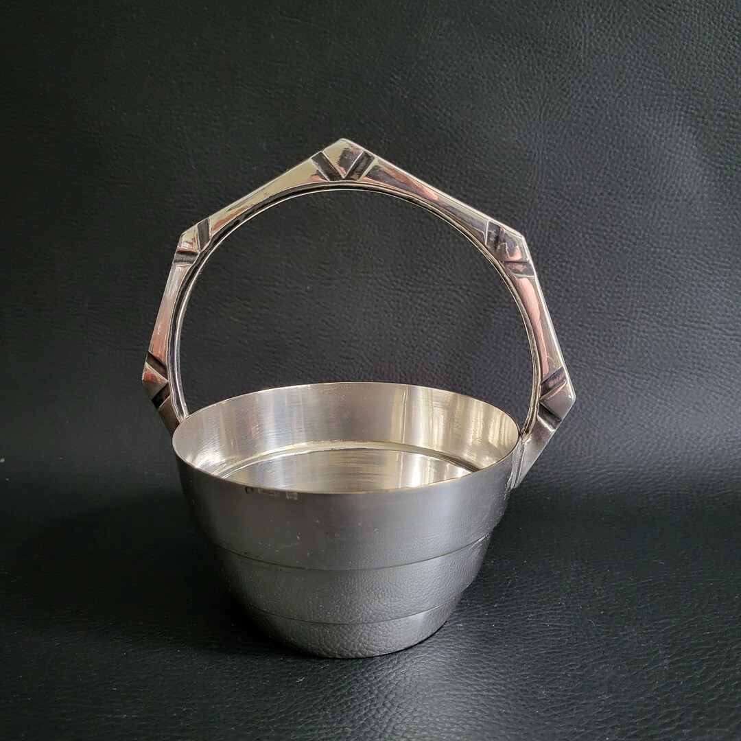Art Deco Cup Argit Silver Plated Cup With Large Handle Geometrical ...