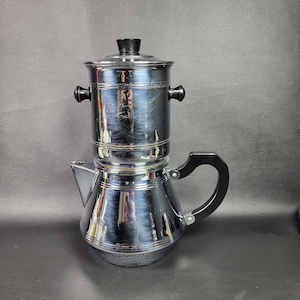 Sultana chromed coffee pot with filter vintage 1960 Made in France