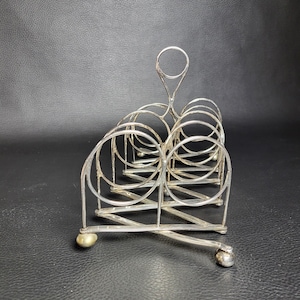 Silver plated extensible toast rack  for 4 toasts vintage