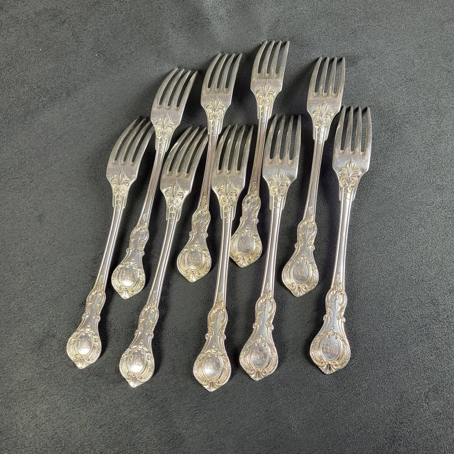 専用未使用新品☆クリストフル　デザートフォーク 非常に希少なクリストフル デザートフォーク 9 本セット シルバー