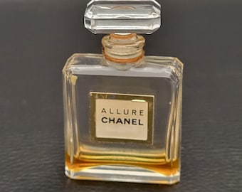Empty bottle Allure by Chanel in its original box 0.25 fl oz Parfum Paris vintage Made in France