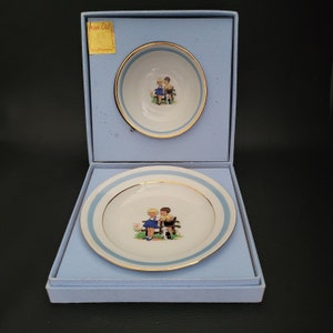 Bol Vintage Années 60 Avec Visage D'enfant/fillette - Céramique, Occasion, Marque Générique