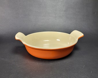 Le Creuset egg dish gratin dish orange dish cast iron dish Le Creuset vintage Made in France