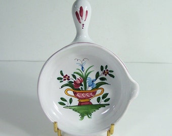 Earthenware casserole dish from Moustiers designed by Lallier vintage  Made in France