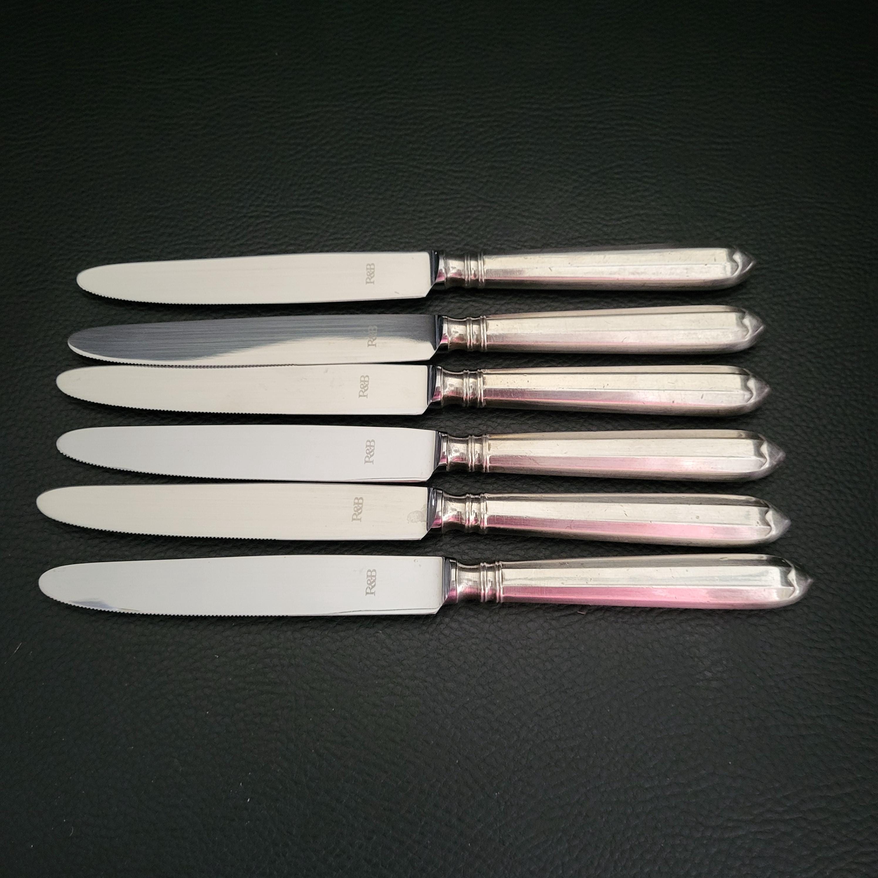 Robbe & Berking デザートナイフ 6本セット、スチール製ブレード、90g