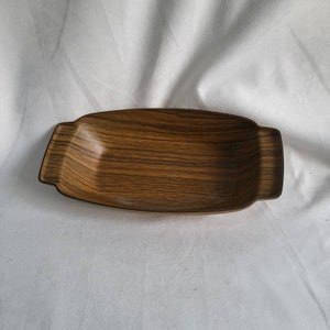 Caleppio Robex fruit bowl faux wood Made in Italy vintage 1960/1970
