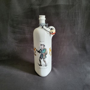 Revol porcelain bottle transferware Paris 1600 Vieux metiers de Paris old crafts from Paris by Revol  vintage