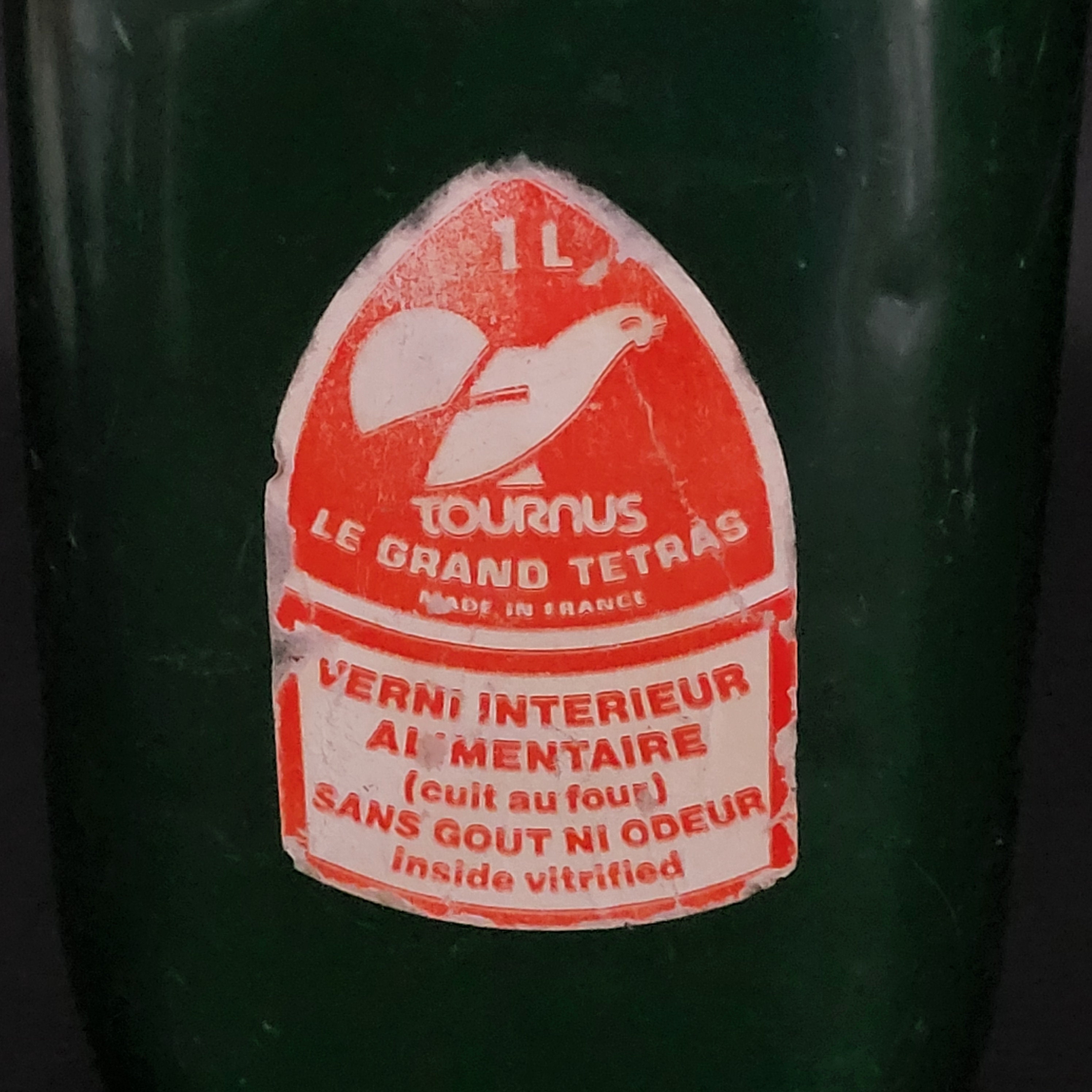 Gourde Ancienne Aluminium – Tournus / Le Grand Tétras – Made In France – Rouge