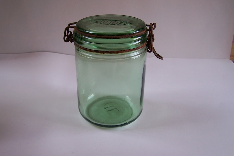 Lot De 4 Bocaux SOLIDEX Verts 1L - Vintage Pour Conservation