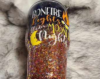 Bonfire Nights Glitter Tumbler - 30oz