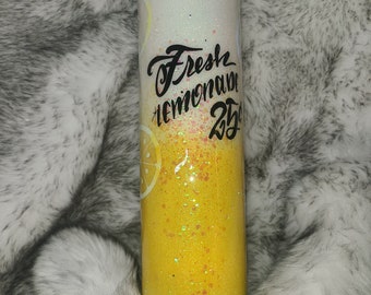 Fresh Lemonade Glitter Tumbler