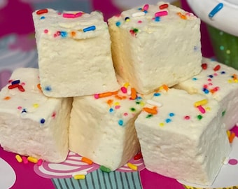 Birthday Cake Marshmallows - All Natural, Handcrafted Gourmet Marshmallow