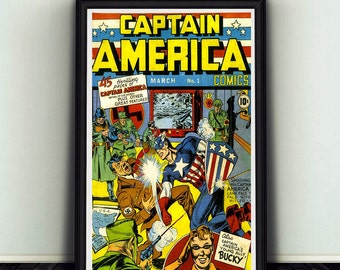 11x17 Captain America #1 Comic Book Cover Poster Print