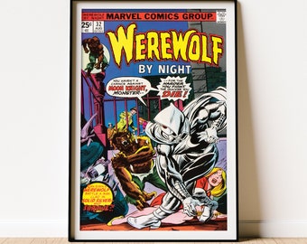  Pyramid America Marvel Poster - Werewolf by Night - Werewolf  Comic Cover - 11 x 17 Framed Poster Wall Art Ideal for Marvel Room Decor,  Home Decor, Bathroom Decor, Room Decor