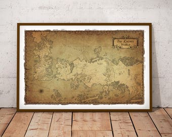 11X17 Game of Thrones Known World Map