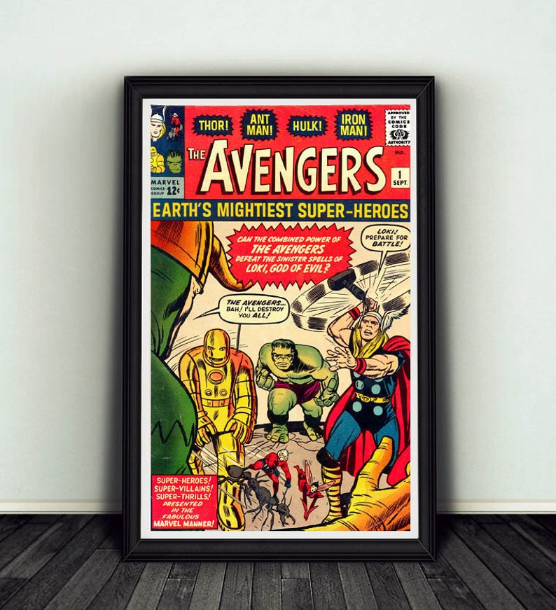 11x17 The Avengers 1 Comic Book Cover Poster Print Marvel image 1
