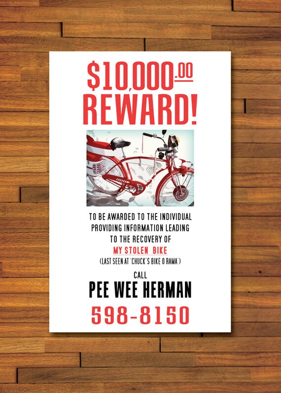 pee wee herman bike replica for sale