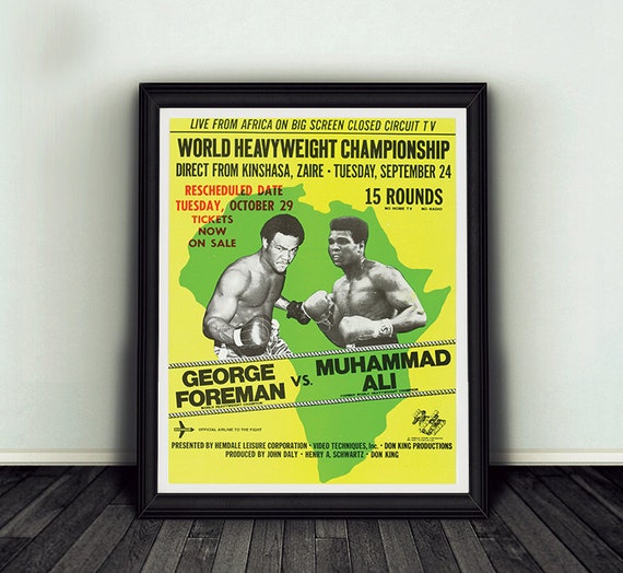 Muhammad Ali The rumble in the jungle George Foreman 8x10 PHOTO 11x14 Framed
