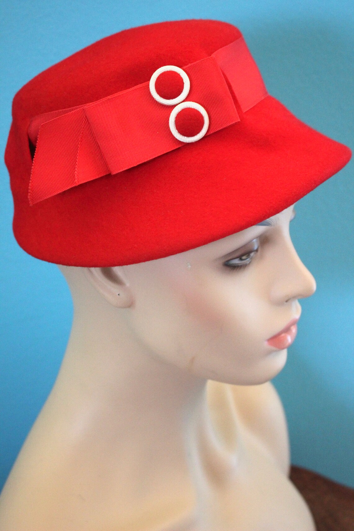 Chapeau femme des années 50 1950 Cherry Red Wool Felt Hat With Etsy Canada Chapeau femme des années 50 1950 Cherry Red Wool Felt Hat With Etsy Canada
