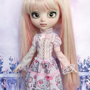 Pullip poppenkleding, rok, jurk, shirt, bloomer