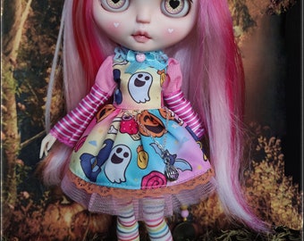 Clothes for blythe doll, dress, suit, skirt, shirt