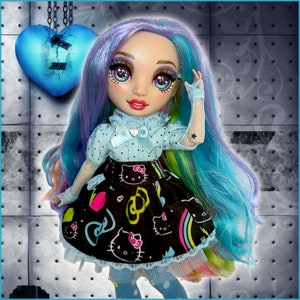 Clothing for Rainbow High and Shadow High doll, dress, skirt, shirt, socks