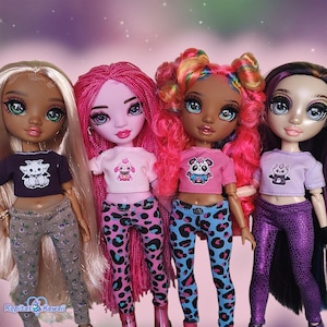 Puppenkleidung für Rainbow High und Shadow High: Leggings, T-Shirt, Hose, Kleid, Socken, Pullover