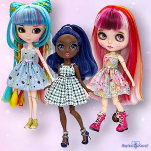 Clothes for dolls, rainbow high, pullip, blythe, monster g3, strapless dress.