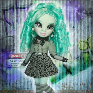 Clothing for Rainbow High and Shadow High doll, dress, skirt, shirt, socks