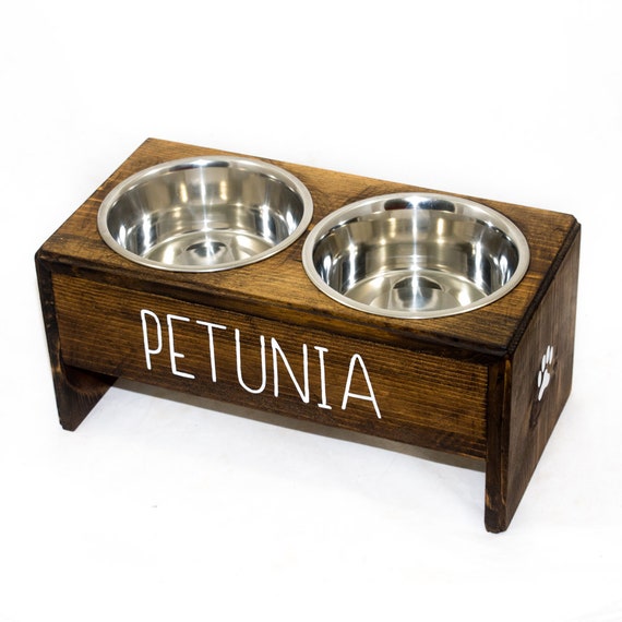 personalized dog feeding station