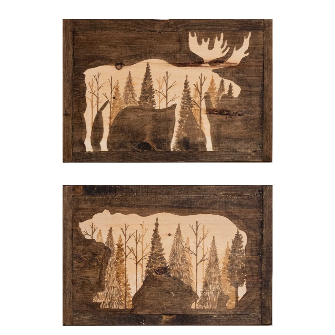 Woodland Bear Decor Log Cabin Bear Decor Hunting Man Cave Etsy