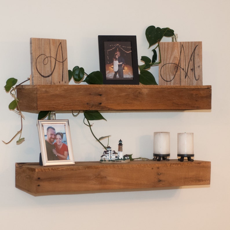 Reclaimed Wood Floating shelf Rustic Kitchen floating Etsy