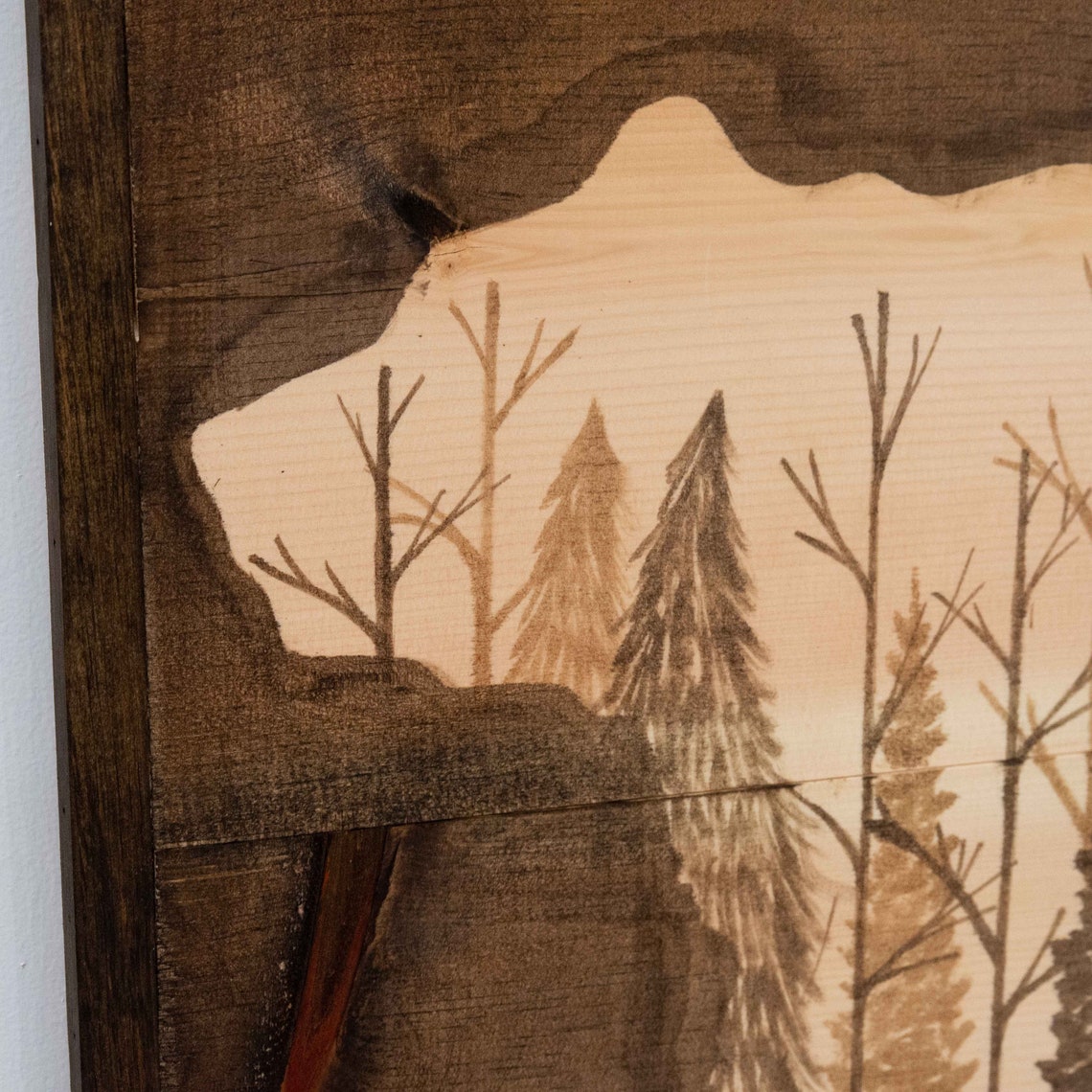 Large Woodland Bear Decor Log Cabin Bear Decor Hunting Man Etsy