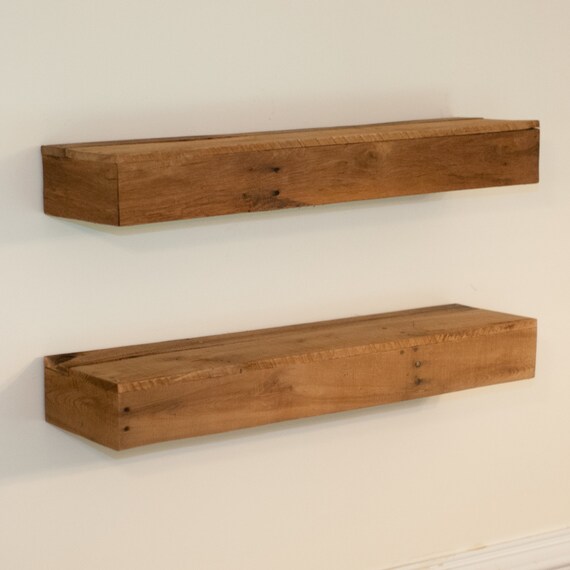 Reclaimed Wood Floating Shelf Rustic Kitchen Floating Etsy